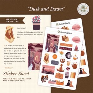 SSDDAD – Dusk and Dawn sticker sheet design - dusk and dawn digital mockup