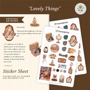 Lovely Things - stickers, planner sticker, themed sticker, decorative and aesthetic