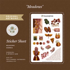 Meadows - cosy stickers for planners, journals and notebooks
