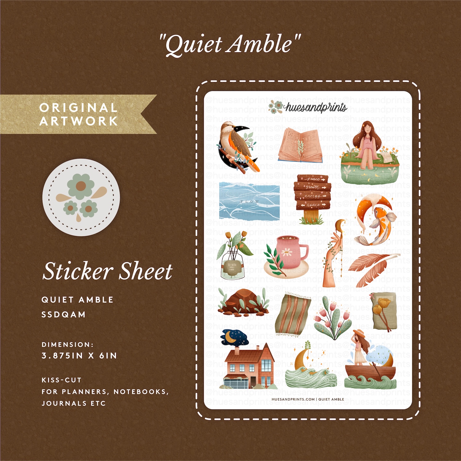 Quiet Amble - Cosy stickers for planners, journals and notebooks