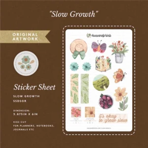 Slow Growth - Journal, Planner Stickers, nature inspired