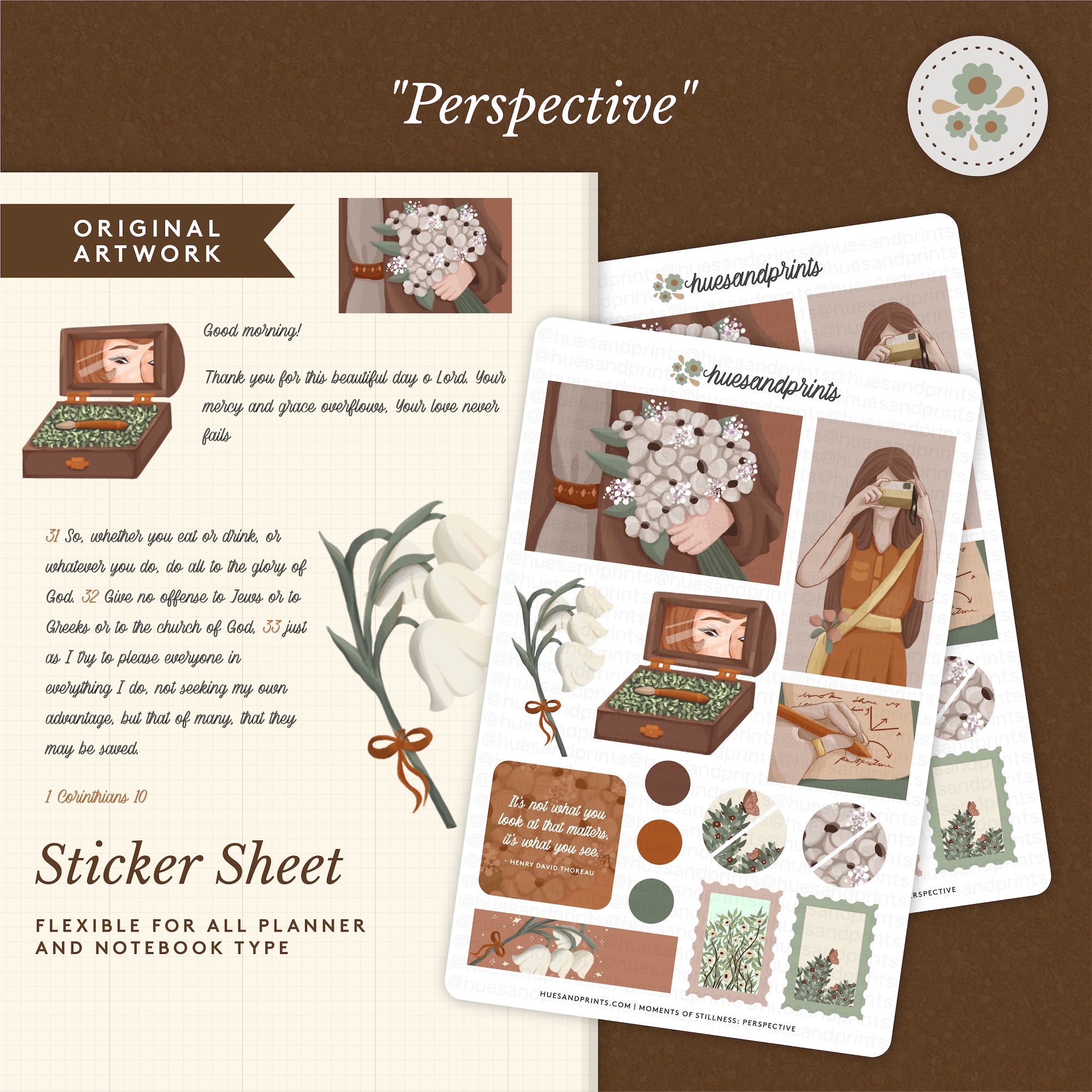 planner sticker sheet - deco - digital mockup