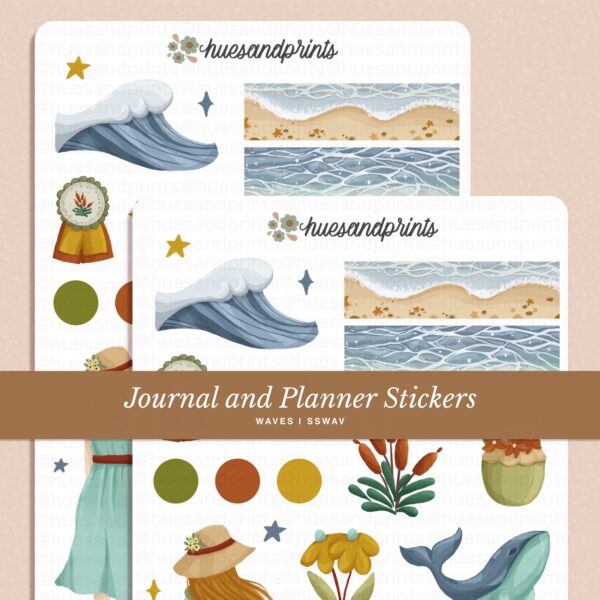 Waves – Planner, Journal Stickers