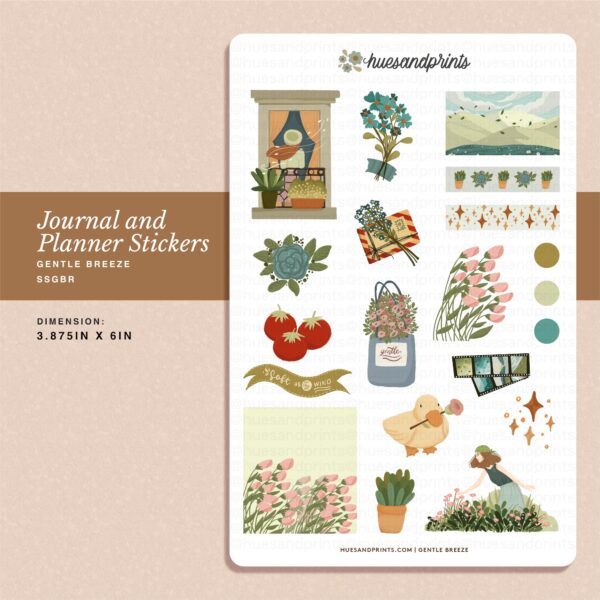 Gentle Breeze sticker sheet Photo - planner, journal, notebook stickers