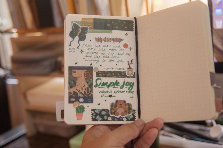 on making room for joy in your art – a creative journal spread