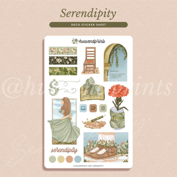 decorative themed stickers for planners and journals