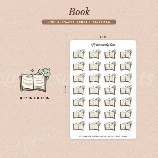 book mini illustrated icons