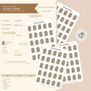 Plan - character sticker (Grace) - planner, journal, stationery