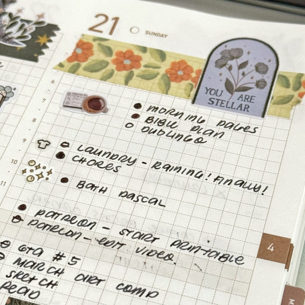 mini icon stickers Take a Note Planner A5 functional
