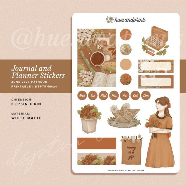 Today is a gift - illustrated stickers for planners, journal, stationery - Image 2