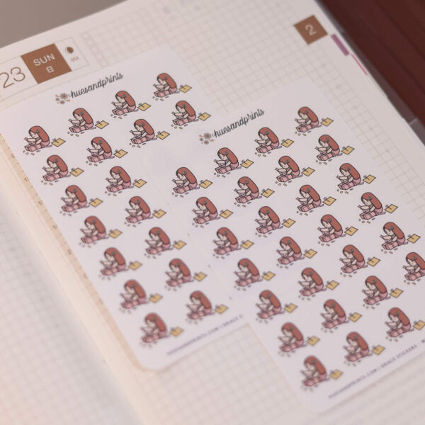 character planner sticker for planners, journals and notebooks