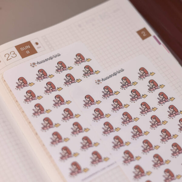 character planner sticker for planners, journals and notebooks