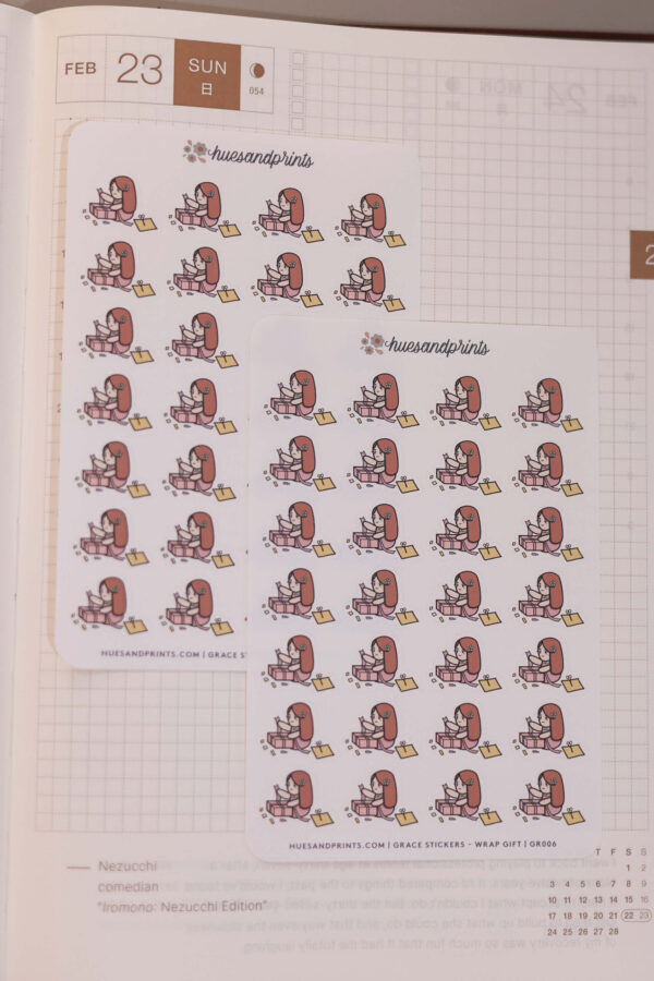 character planner sticker for planners, journals and notebooks