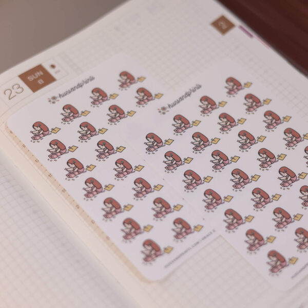character planner sticker for planners, journals and notebooks