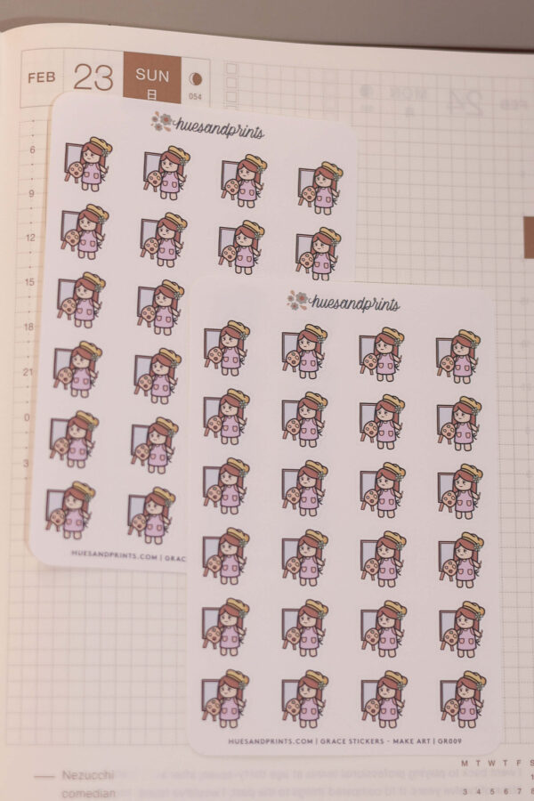 character planner sticker for planners, journals and notebooks
