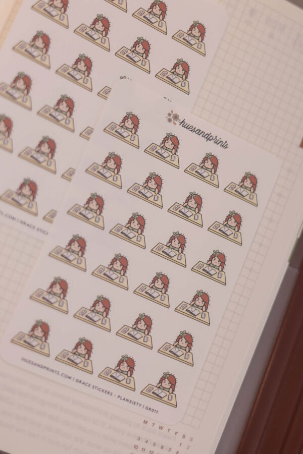 character planner sticker for planners, journals and notebooks