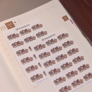 GR013_ListingPhoto_WithFamily_2 character planner sticker for planners, journals and notebooks