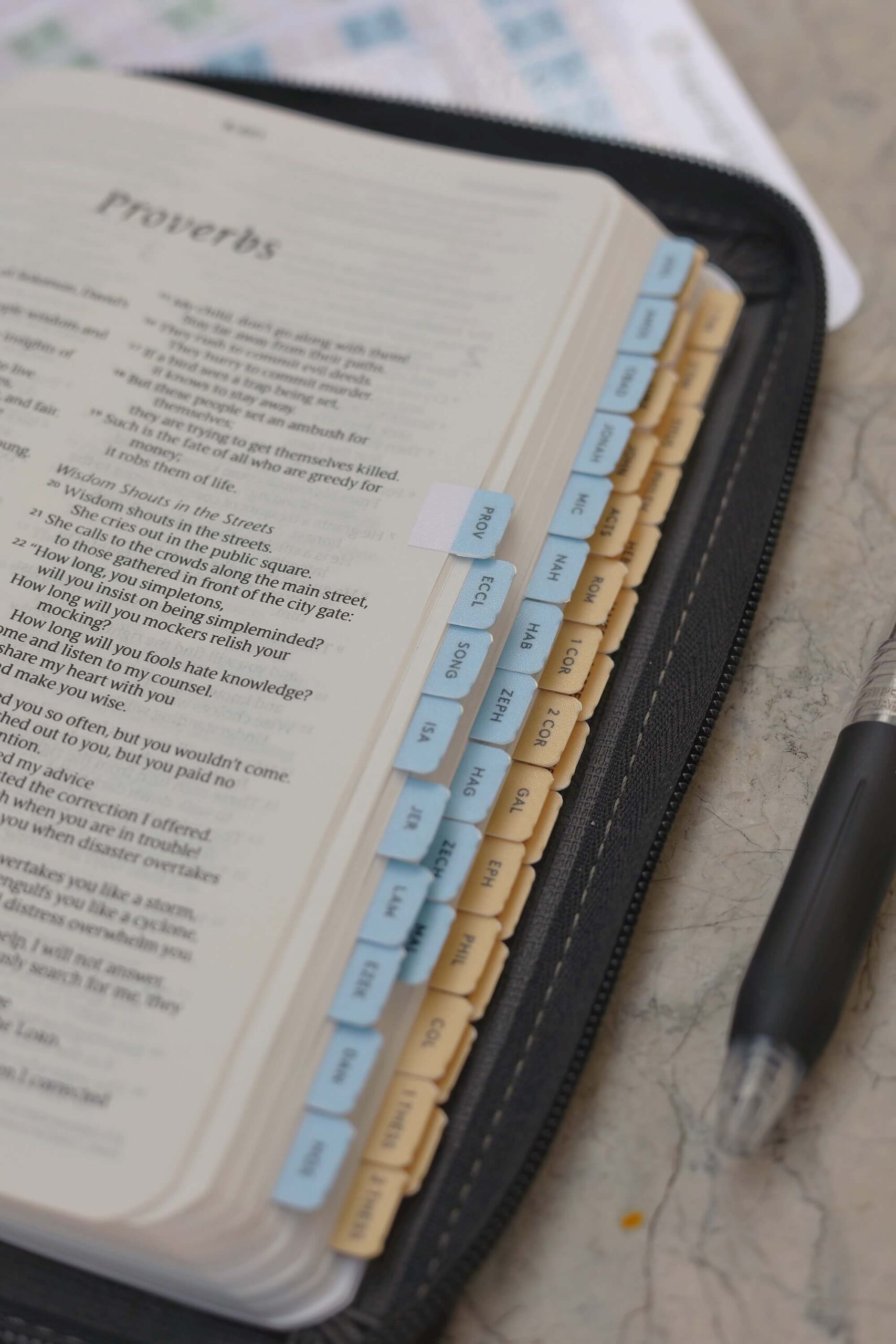 Bible Tabs, old and new testament, for pocket bibles, mini