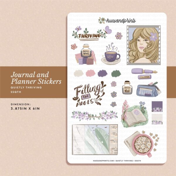 Quietly Thriving - deco stickers for planners and journals, kiss-cut - Image 2
