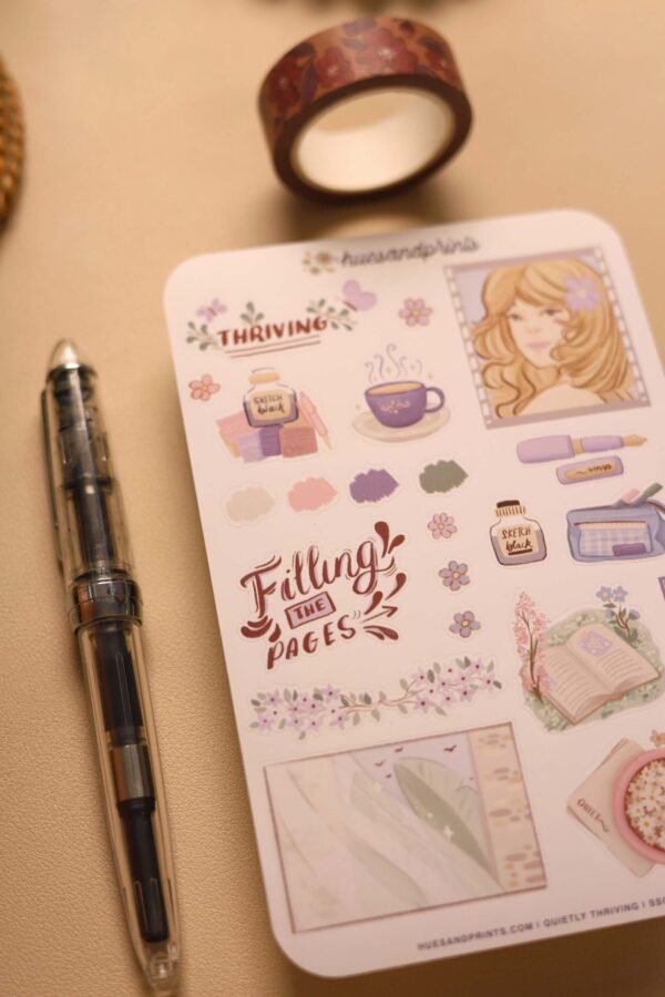 Planner, journal stickers, productivity, creative journal stickers, quietly thriving, SSQTH