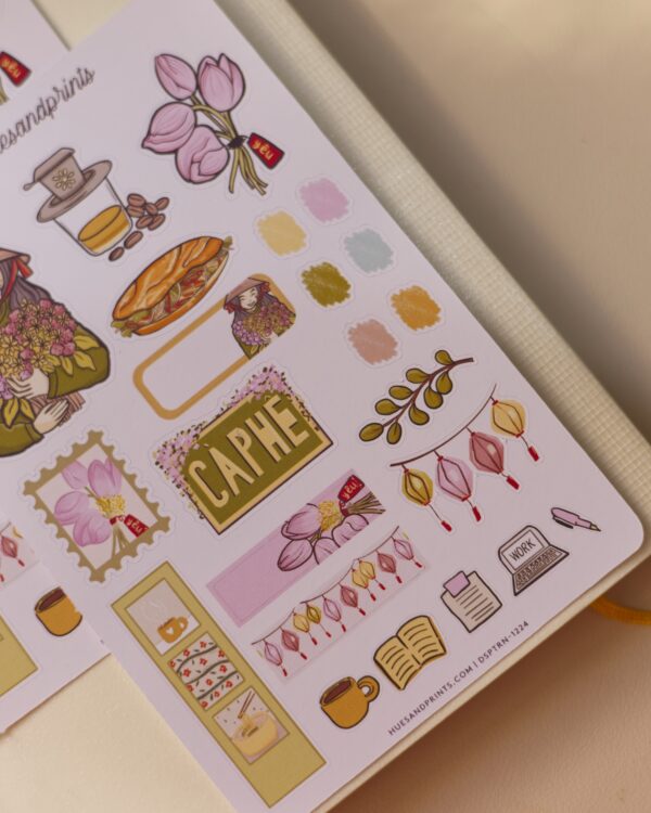 memories of vietnam illustrated sticker design