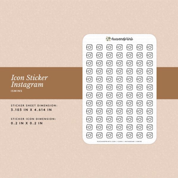 Icon sticker mini, instagram icon ISMCA