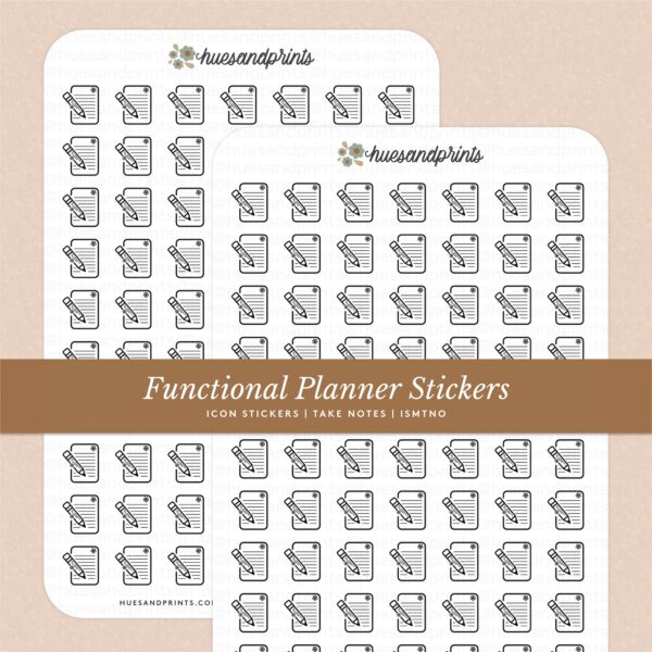 Icon sticker mini, take notes icon ISMTNO
