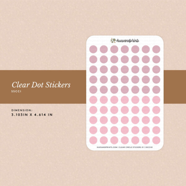 Dot stickers, clear, functional, planners and journals