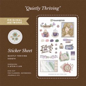 Quietly Thriving - deco stickers for planners and journals, kiss-cut