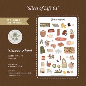 Slices of Life - illustrated stickers for planners, journals, notebooks