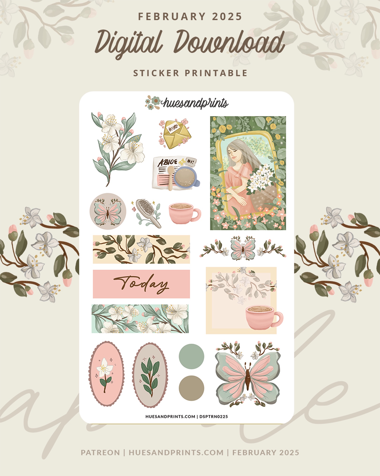 sticker printable, digital stickers, planner stickers, journal stickers, cliparta