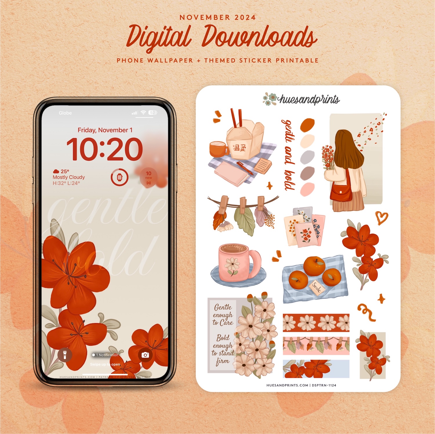 sticker printable, planner sticker, diary sticker, patreon rewards