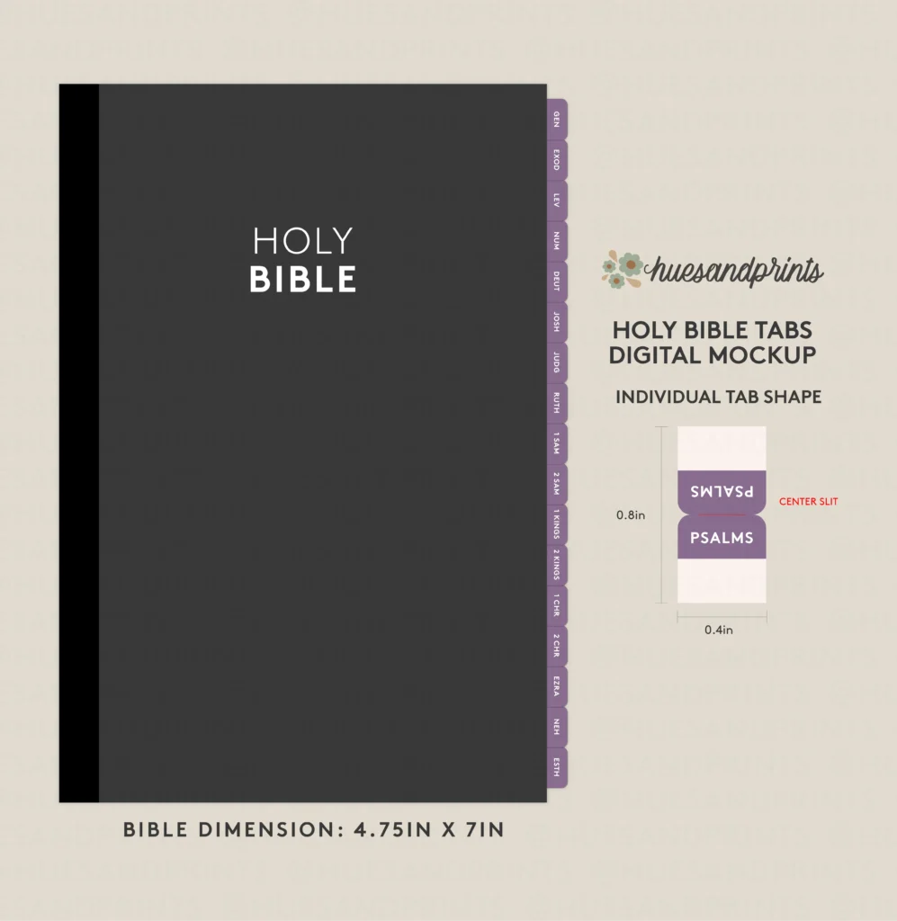 holy bible tabs digital mockup