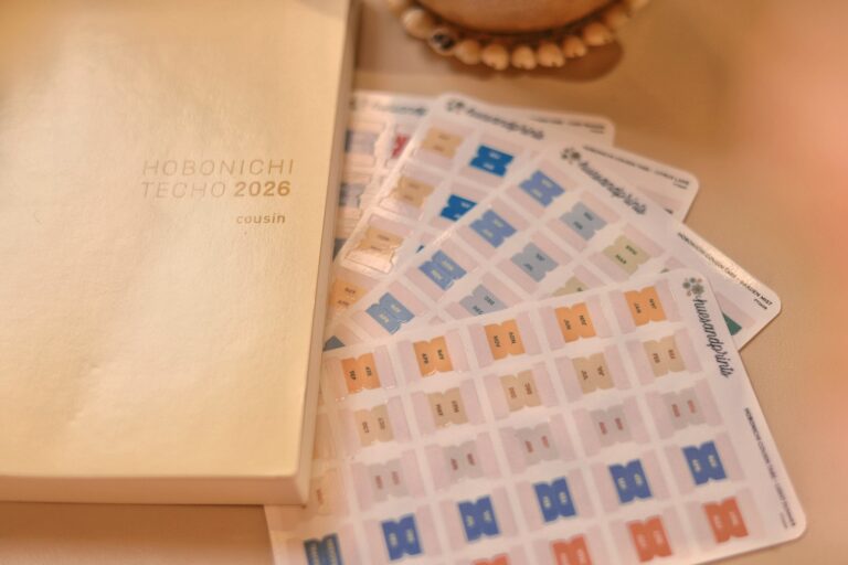 hobonichi cousin and all planner colorway tabs, actual photo