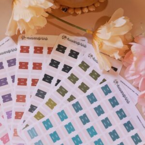 hobonichi cousin planner tabs solid colors