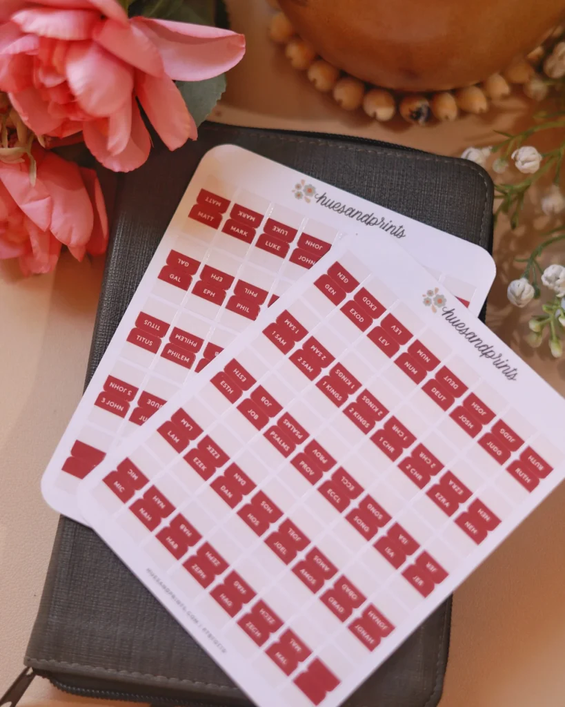 Holy Bible Index Tabs - Dark Red