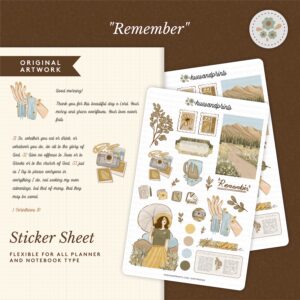 planner sticker sheet product image