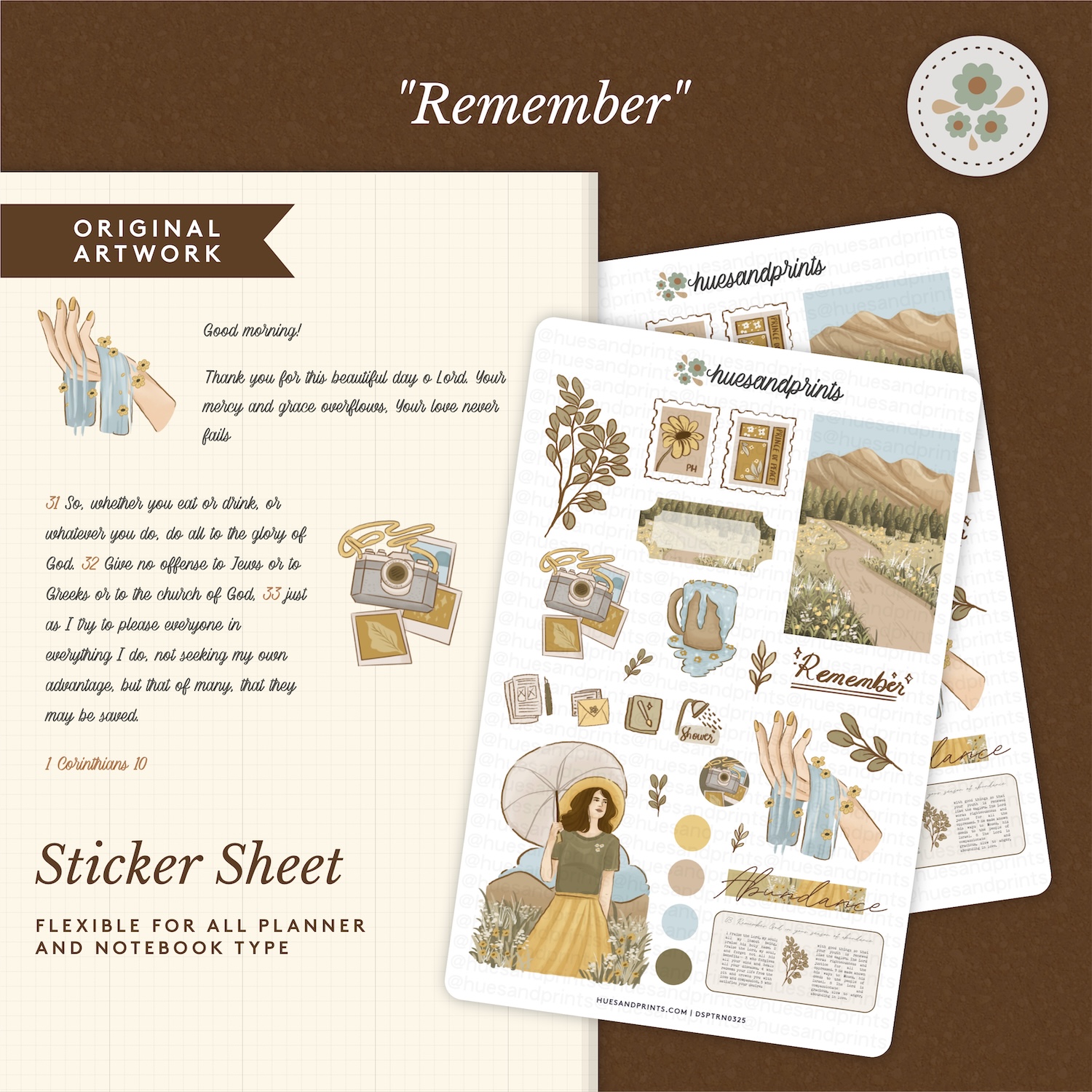 planner sticker sheet product image