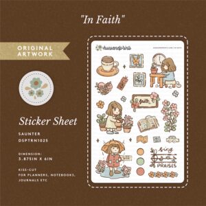 In Faith - stickers for planners, notebooks, journals