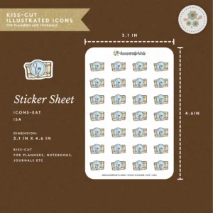small icon stickers for planning, journaling and documenting your days