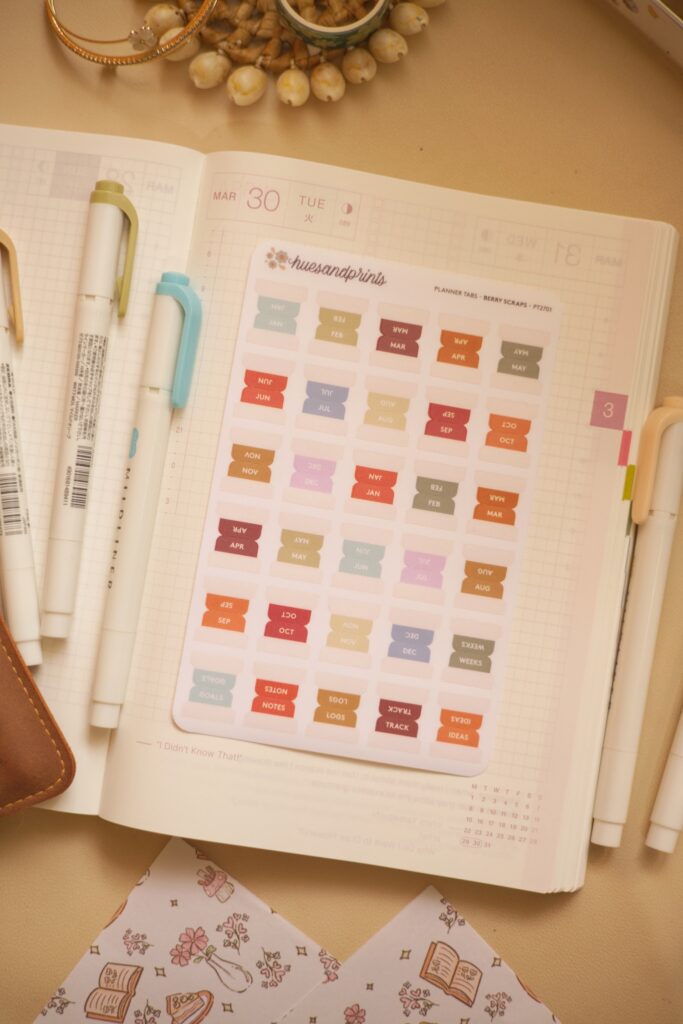 Hobonichi cousin planner tab 2027 berry scraps actual photo