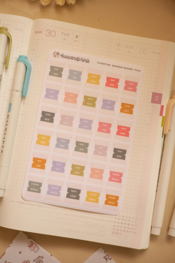 Hobonichi cousin planner tab 2027 Blooms by the River actual photo