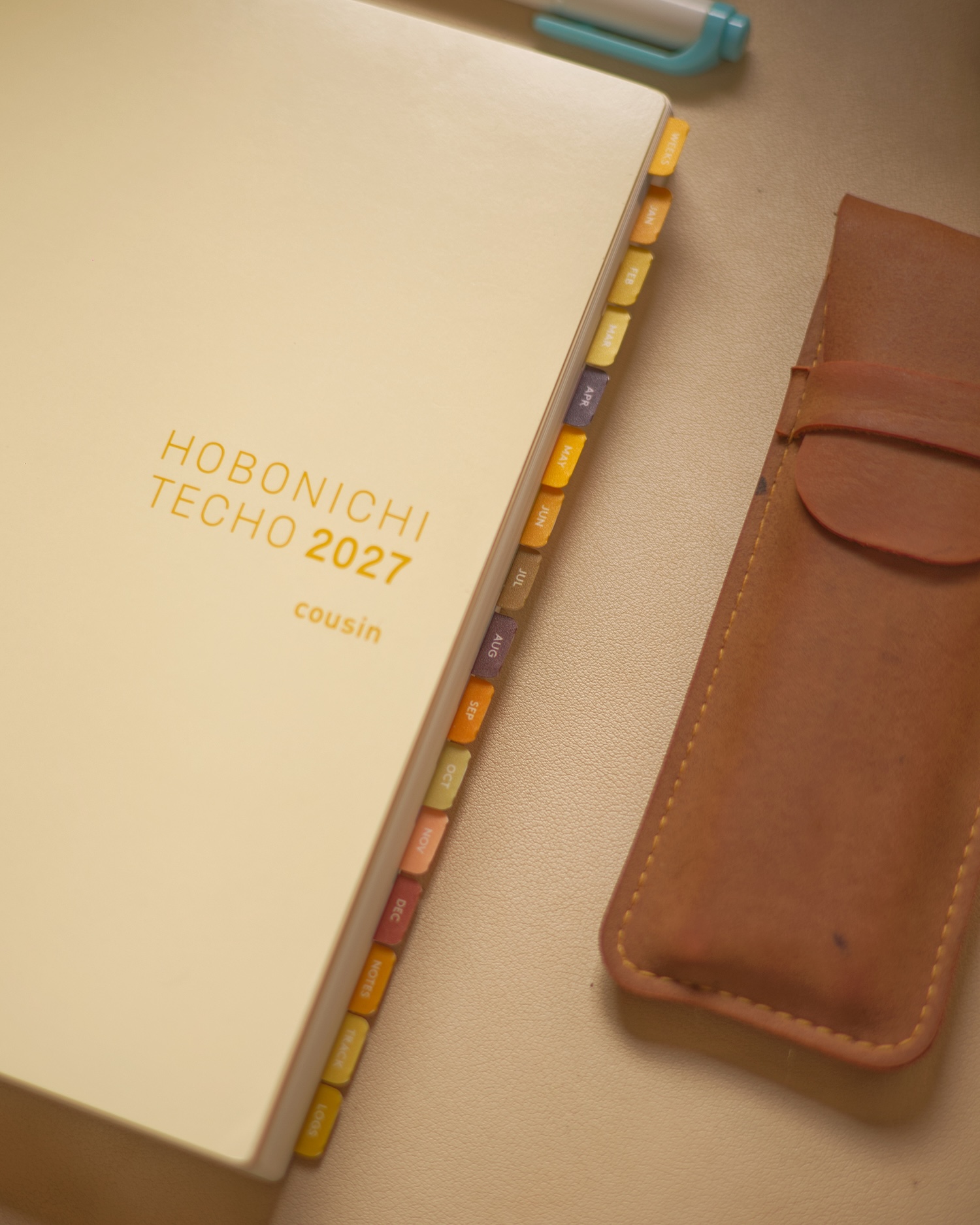 planner tabs on the hobonichi cousin
