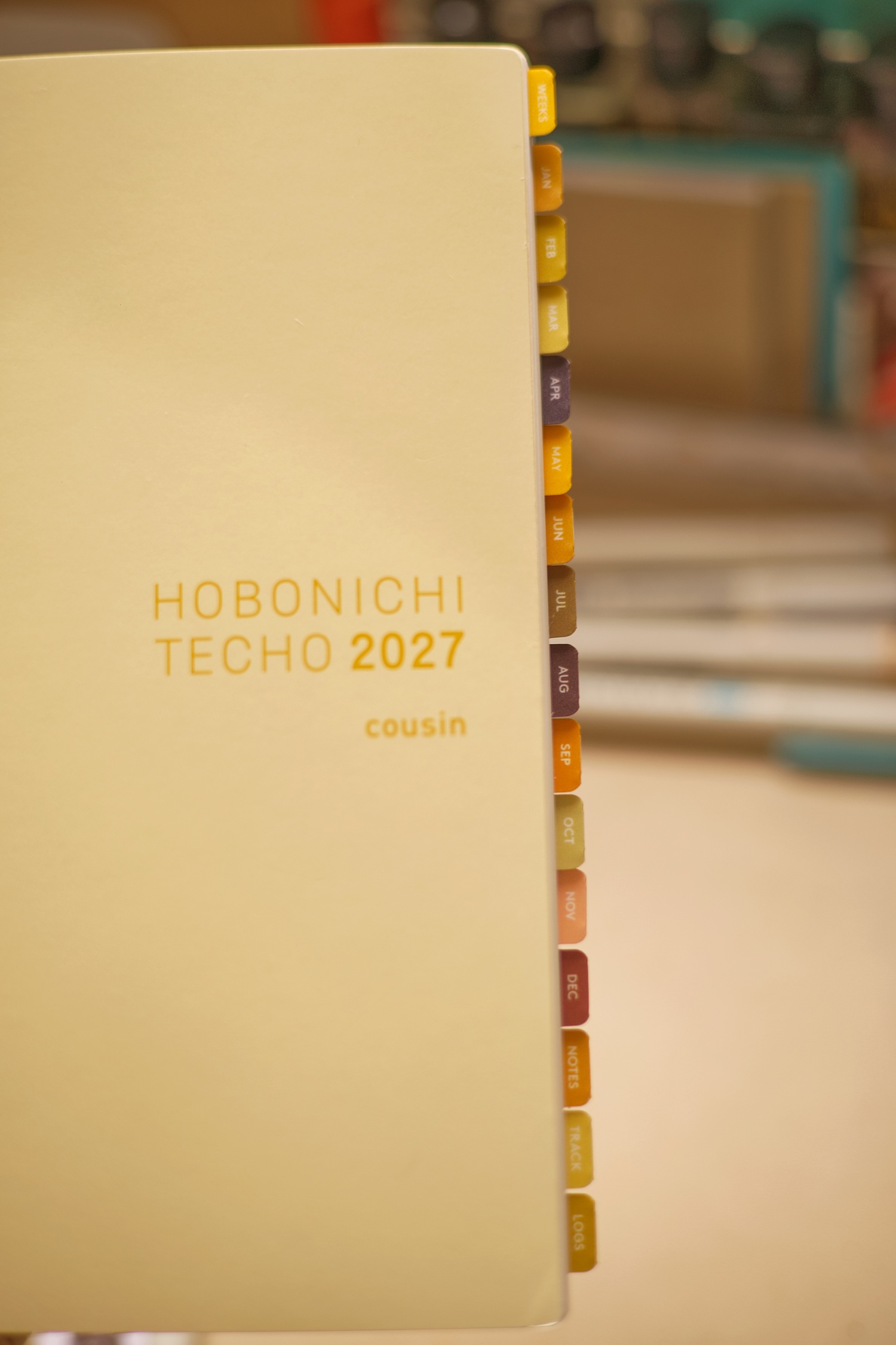 planner tabs on the hobonichi cousin