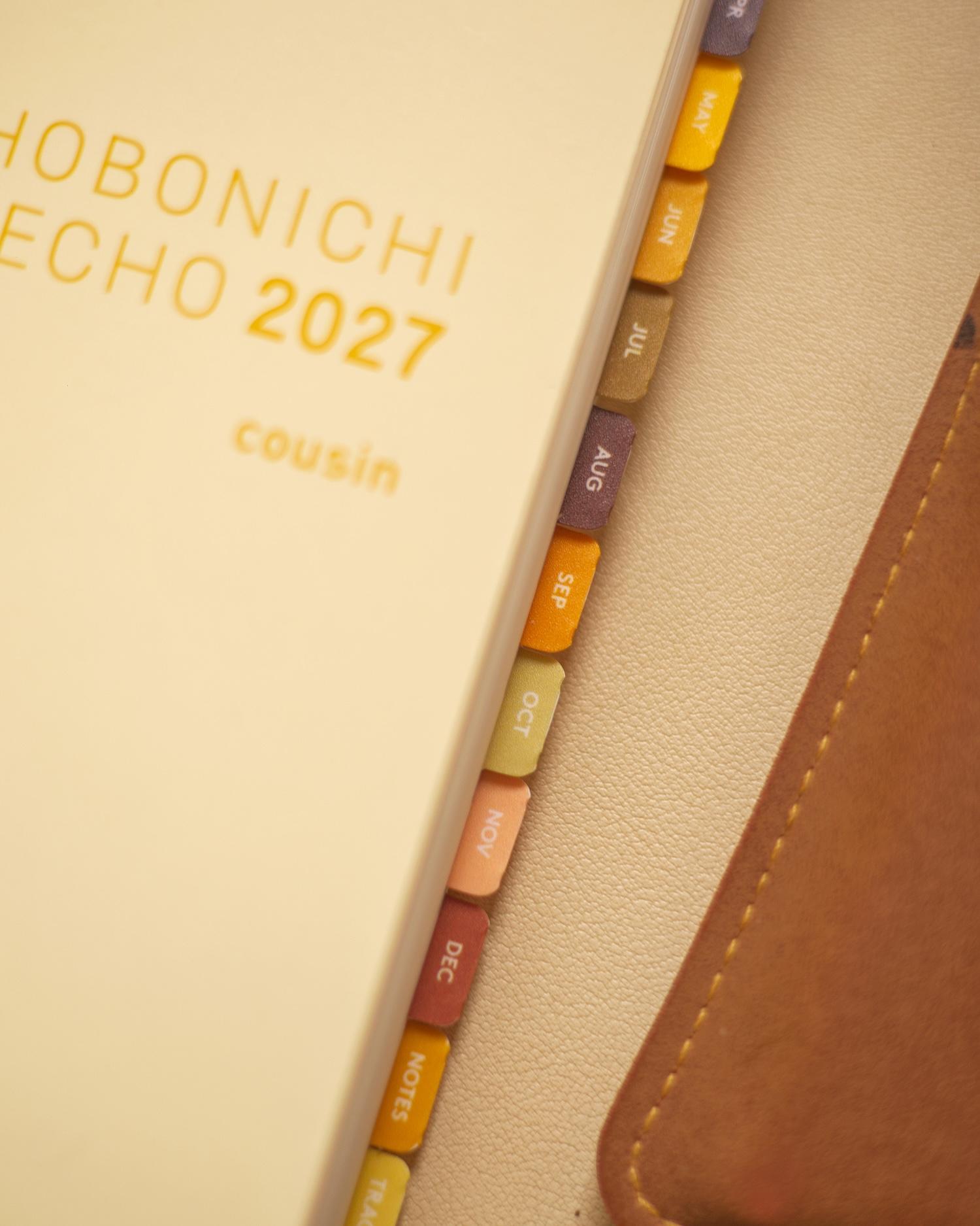 planner tabs on the hobonichi cousin