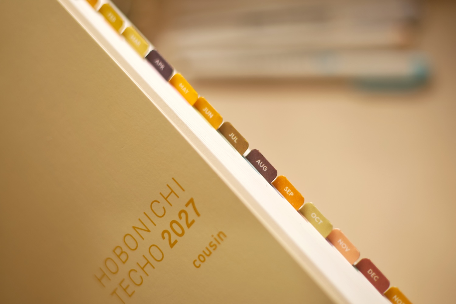 planner tabs on the hobonichi cousin