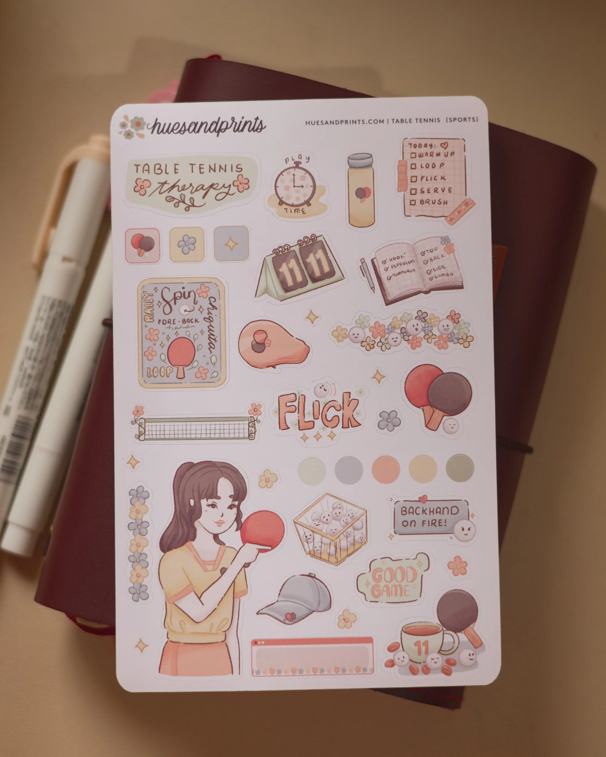 Table Tennis Deco Sticker Sheet - Image 4
