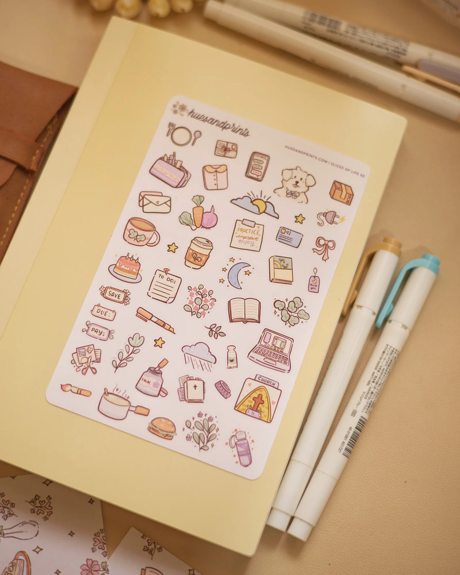 slices of life actual photo - sticker sheet for planners and journals, perfecf for hobonichi planners