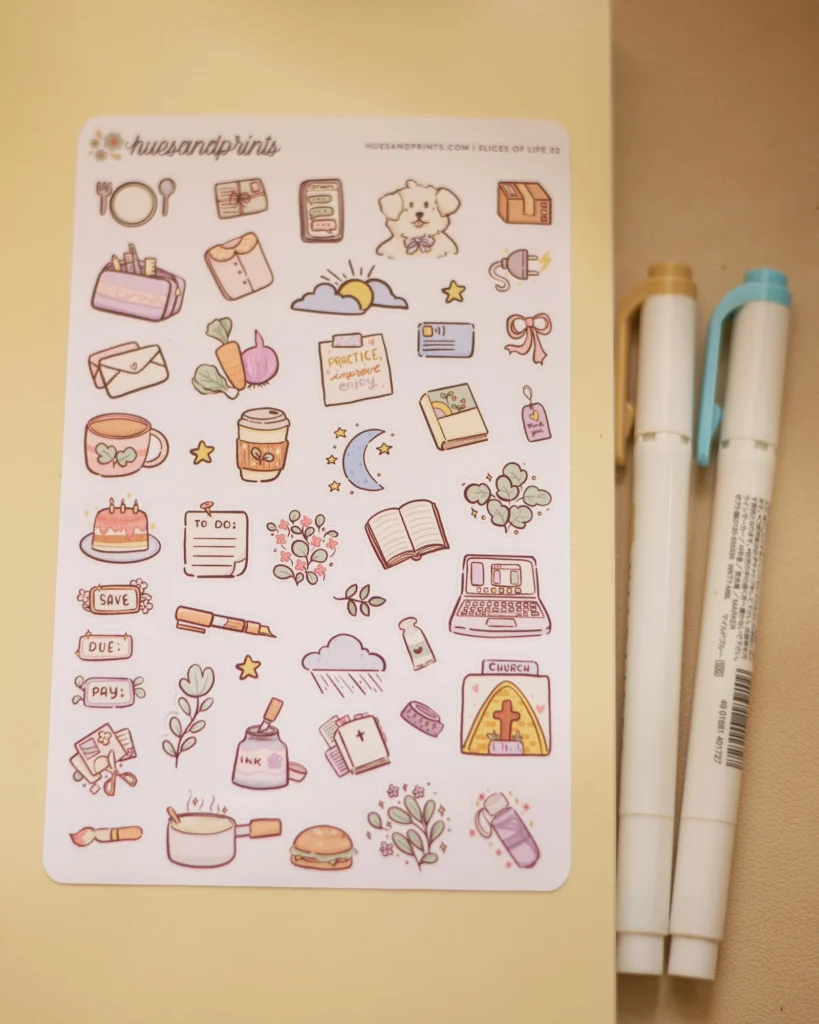 slices of life actual photo - sticker sheet for planners and journals, perfecf for hobonichi planners